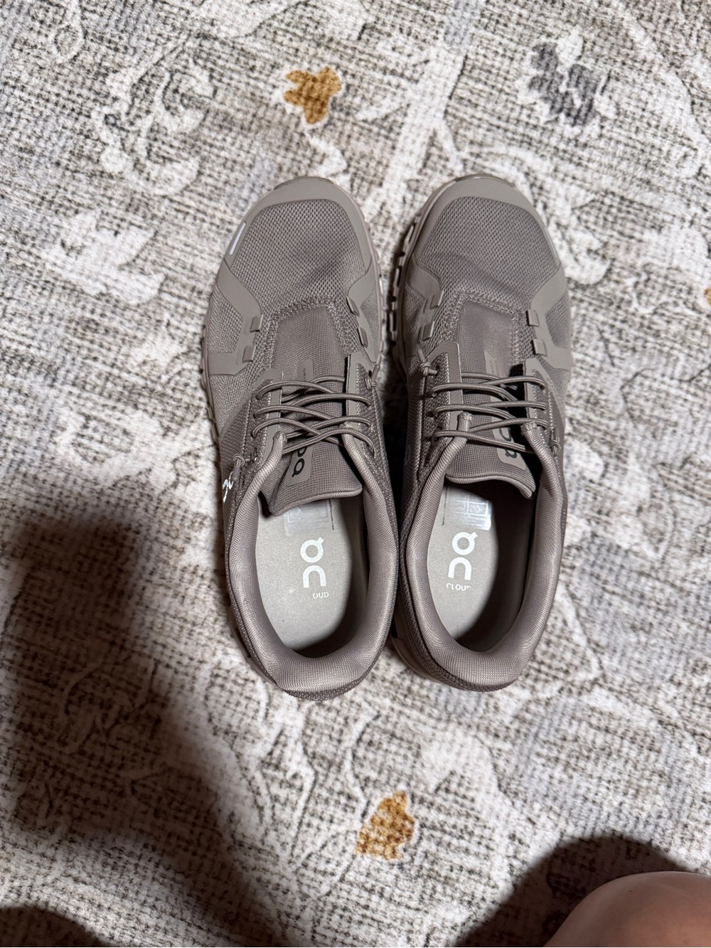 On Running Women's Taupe Lace-Up Running Sneakers - Picture 5 of 7